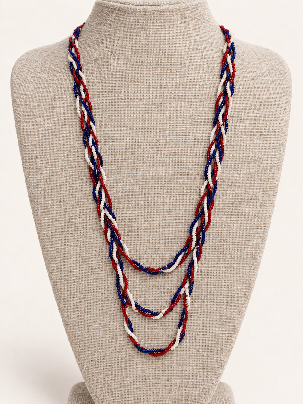 βοΈ Beaded Necklace | Vibrant Colors | Red, White, Blue π